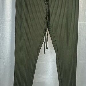 SHEIN Dark Green Ribbed Joggers